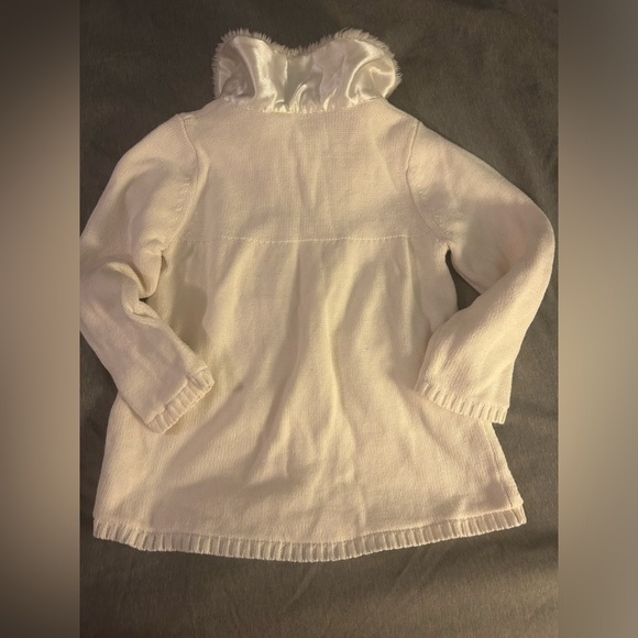 Koala Kids Embroidered🪡Stars⭐️& Hearts💕Buttoned Knit Sweater Ivory Sz4T - Picture 6 of 6